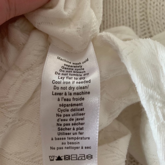 Rag & Bone Colette Jacquard Top White Size M - Picture 7 of 8
